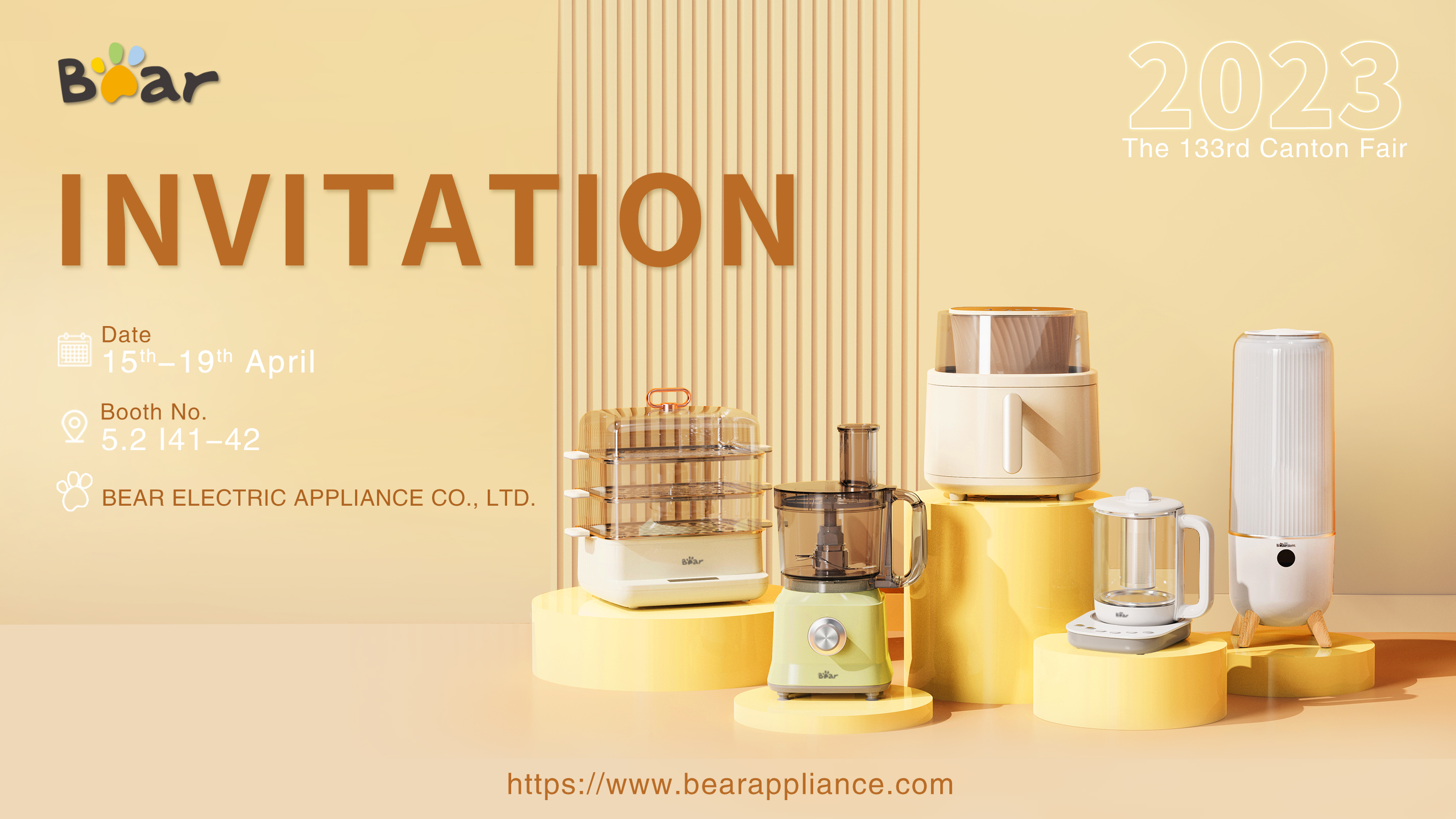 Bear participera à la 133e Foire de Canton, du 15 au 19 avril