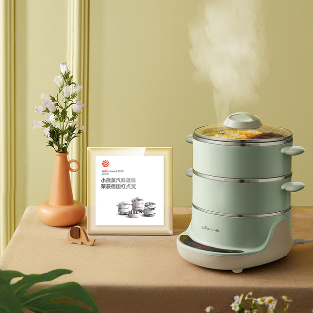 Marmite à vapeur électrique à 3 niveaux