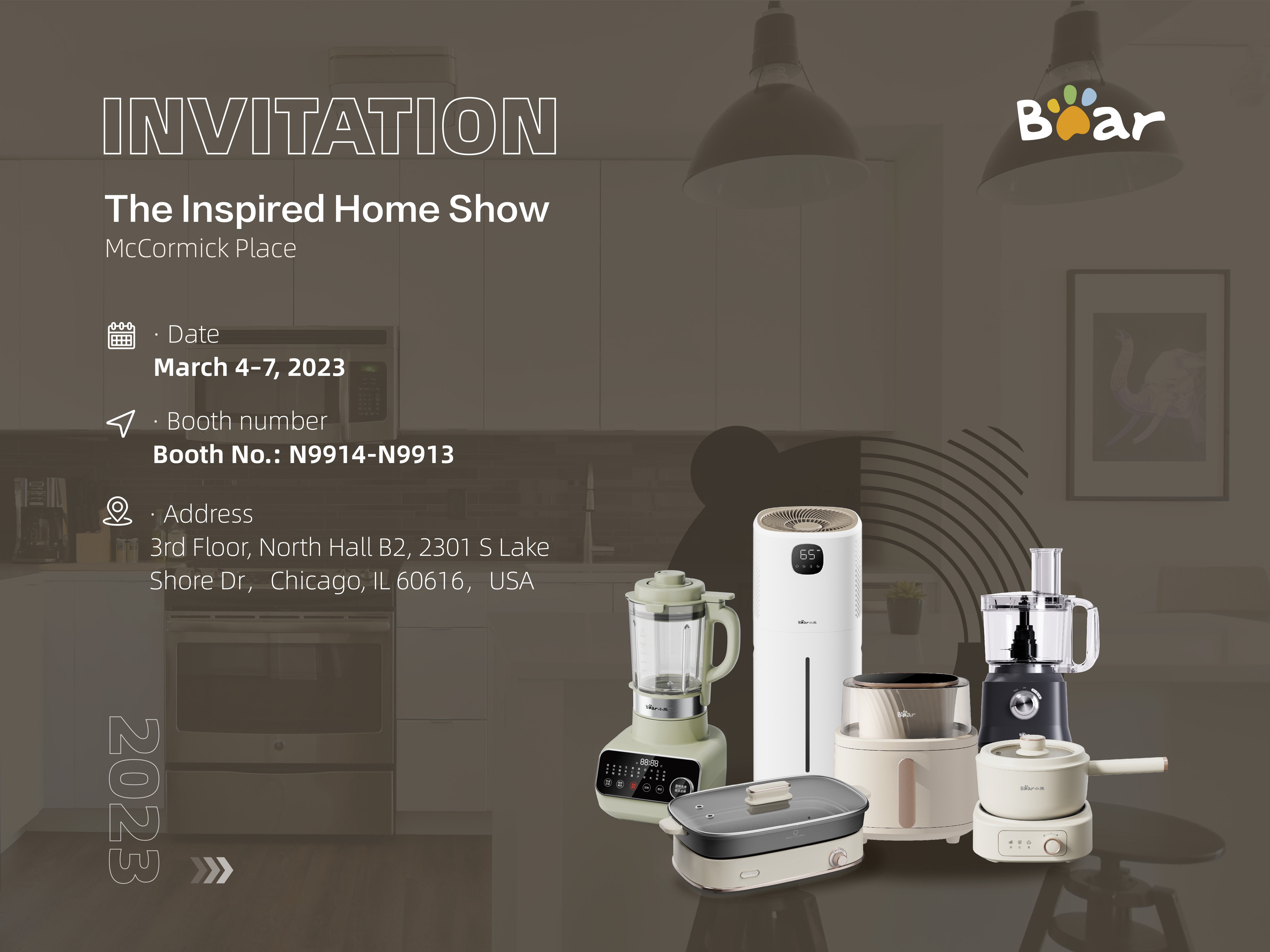 Bear participera à l'Inspired Home Show à Chicago, du 4 au 7 mars