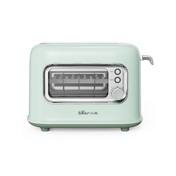 Mini grille-pain à 2 tranches avec fenêtre en verre visible